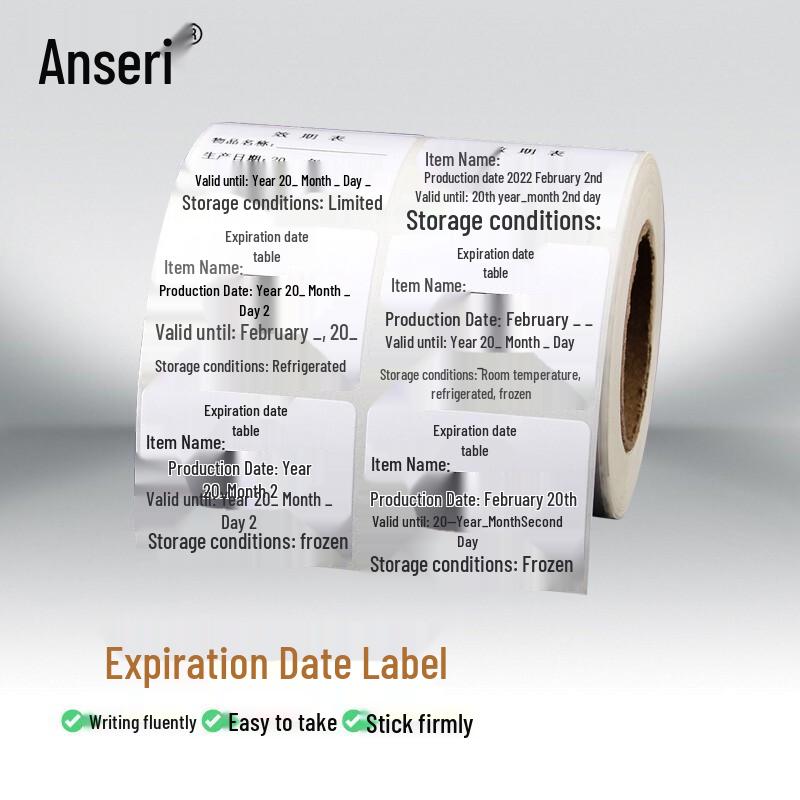 Self-Adhesive Food Expiry Date Labels