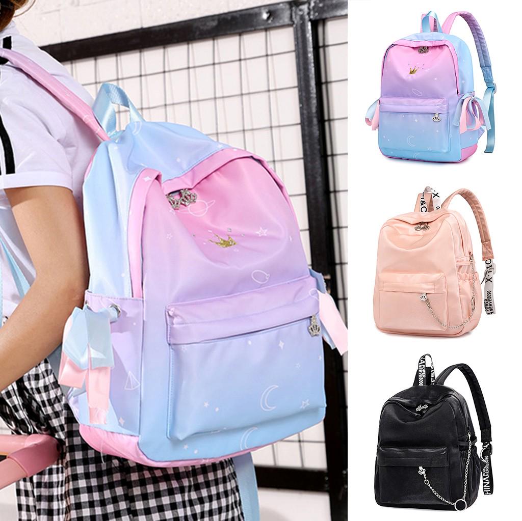 

Women Ladies Fashion Crystal Crown Travel School Shoulder Handbag Backpack Bags