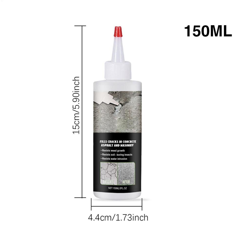 Asphalt Crack Filler 150ml Blacktop Driveway Sealant Waterproof Crack Repair for Concrete Asphalt Road Sidewalk Pothole Filler