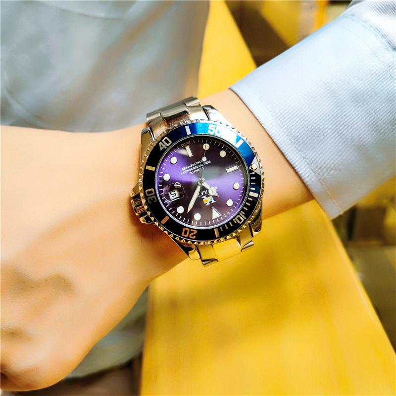 

Автоматические механические часы с выемкой, полностью светящиеся, стальной браслет, мужские водонепроницаемые часы