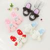 Cozy Kuromi My Melody Warm Indoor Slippers Shoes With Soft Furry Texture