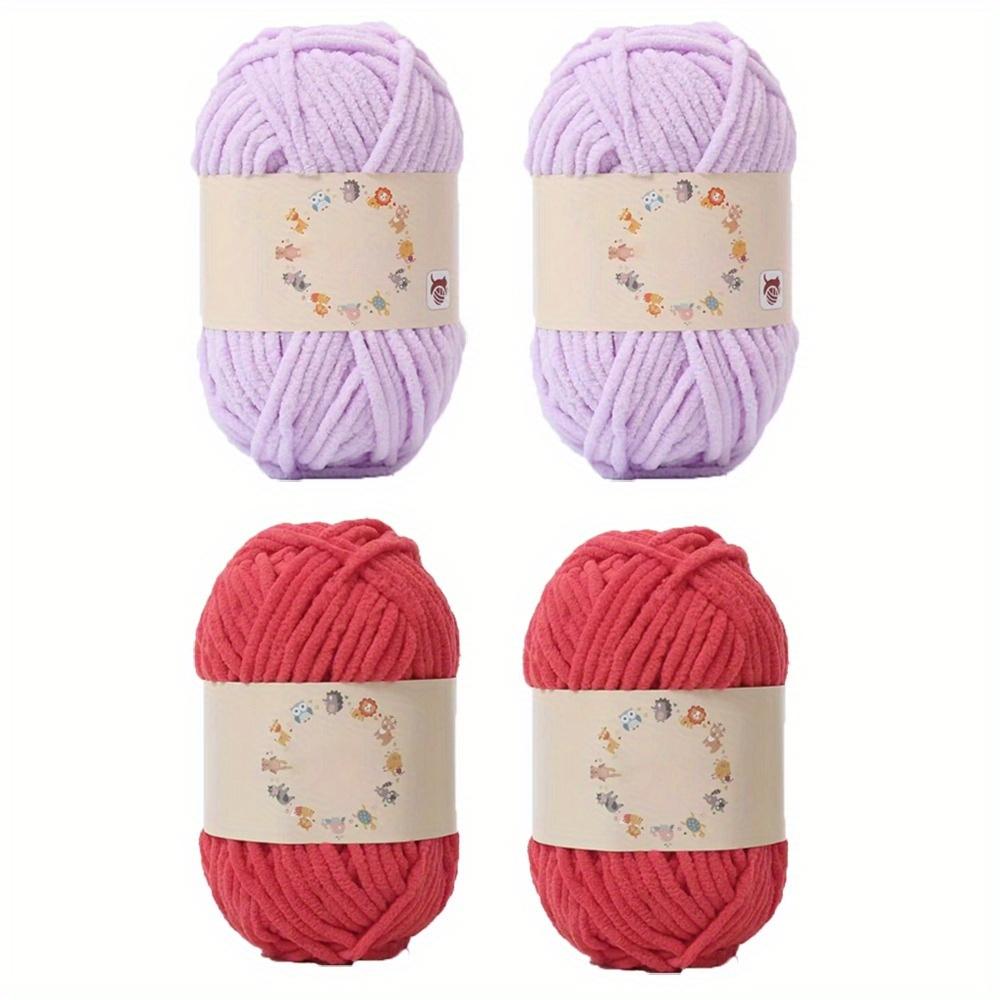 

4 шт. полиэстеровая толстая пряжа толщиной 4 мм мягкая удобная пряжа для вязания крючком и спицами шарфа обуви 4pcs