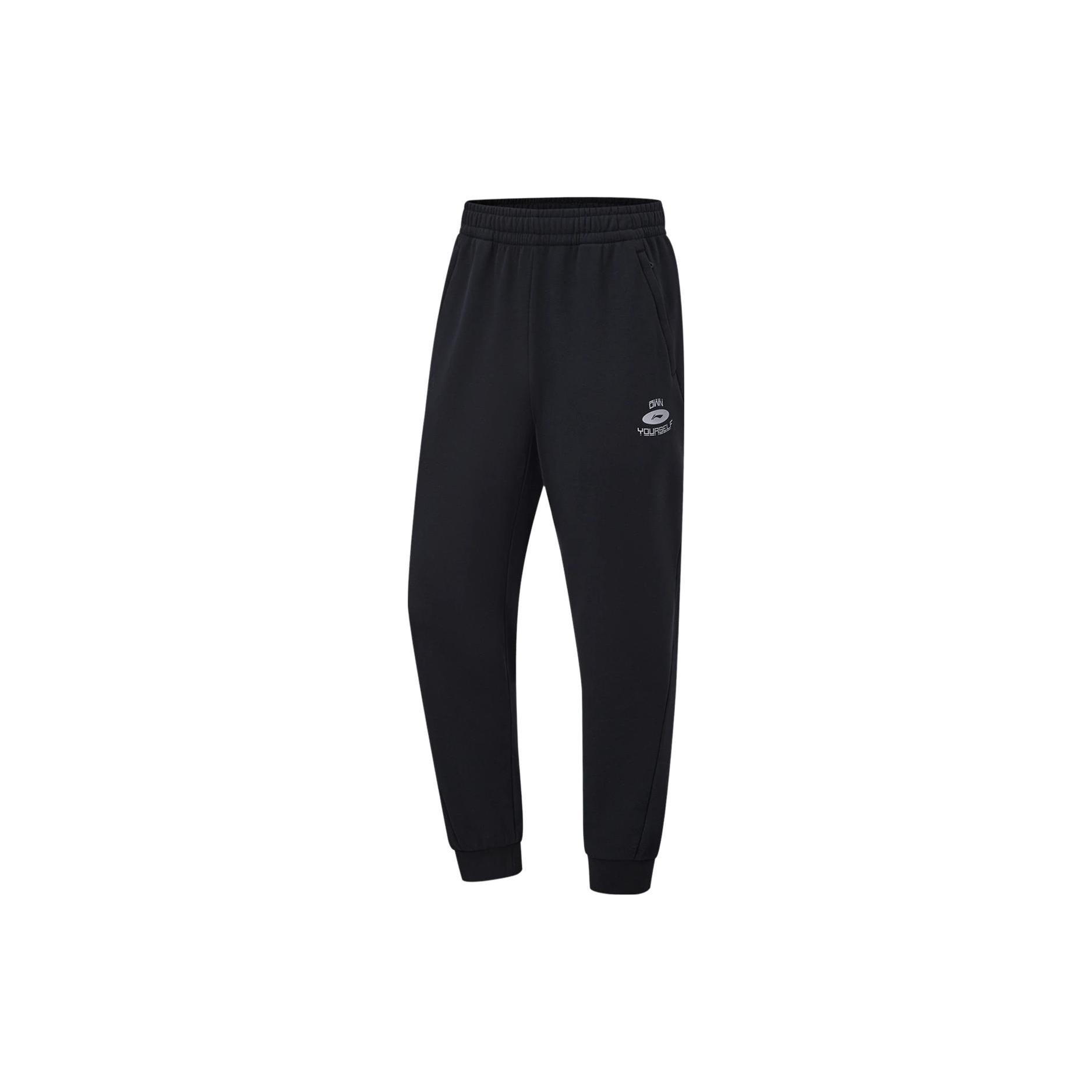 Li Ning Fitness Series Knitted Sweatpants Men s Black AKLT793-3 L