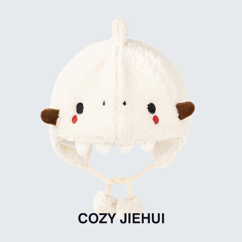Infant hat winter new cute super cute cartoon plush pullover hat boys and girls baby warm ear hat tide