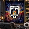 Tapisserie murale Imprimé Football Roumanie Tissu pour Salon Chambre Décoration de Maison