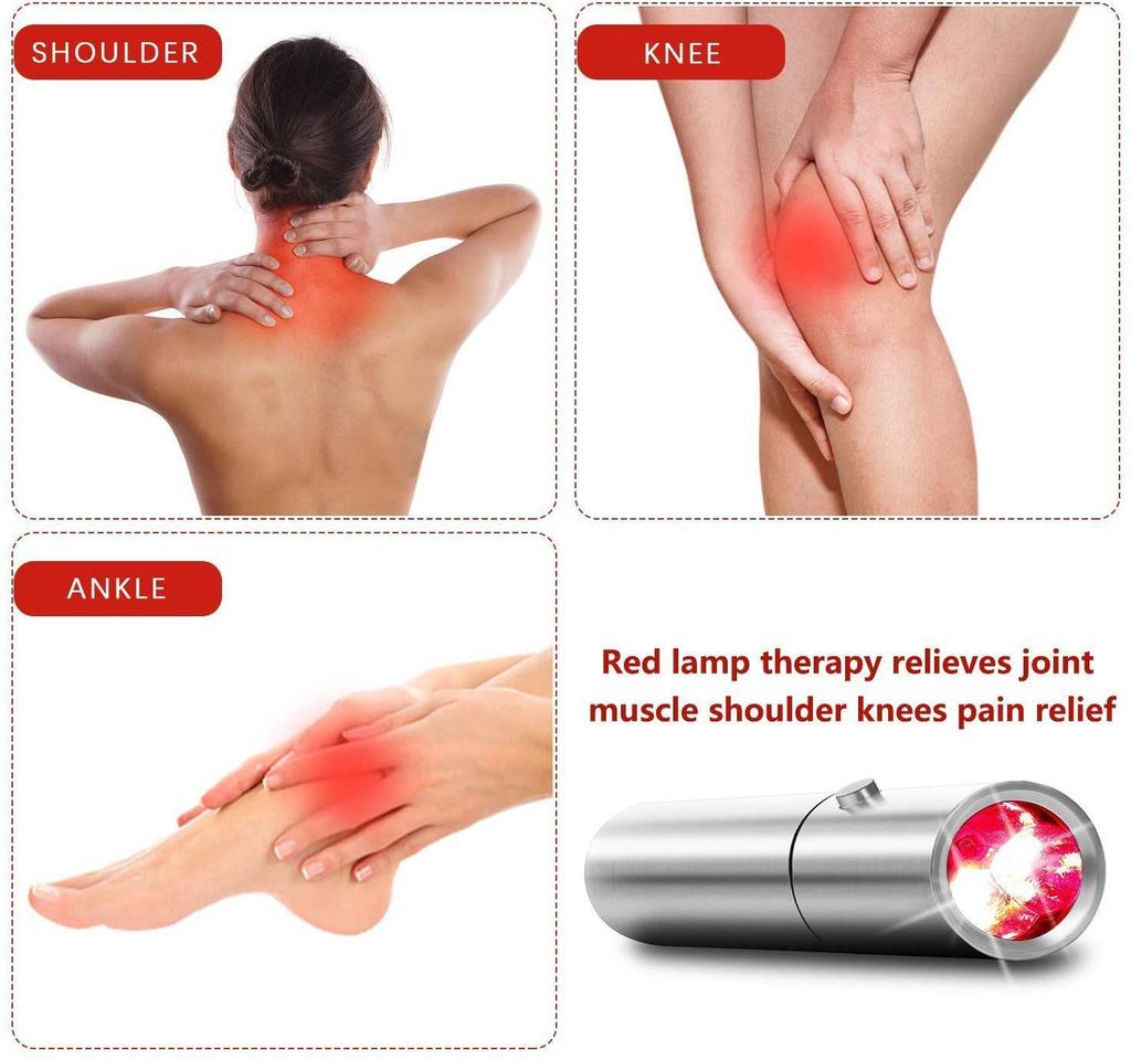 Portable Infrared Therapy Lamp Flashlight with 3 To 5 Red Light Options