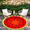 Süßer runder Wassermelonen-Teppich Flanell bedruckte Fußmatte Kinderzimmer Dekor Sommer-Thema Spielzimmerteppich Schlafzimmer Kinderzimmer Möbel