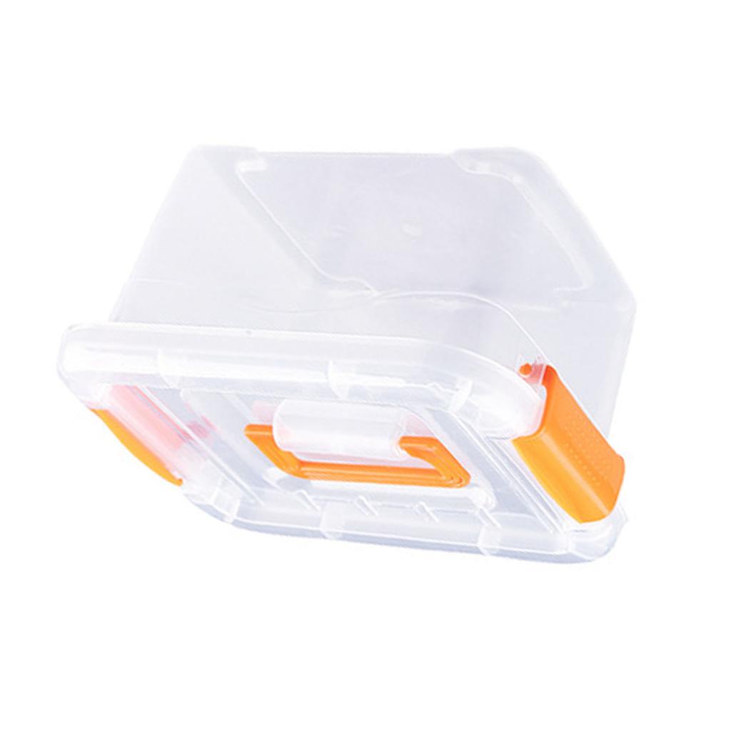 Kunststoff-Aufbewahrungsbox mit Schnappverschlüssen Transparenter stapelbarer Behälter mit tragbarem Griff Schwer Großes Fassungsvermögen Wetterfest