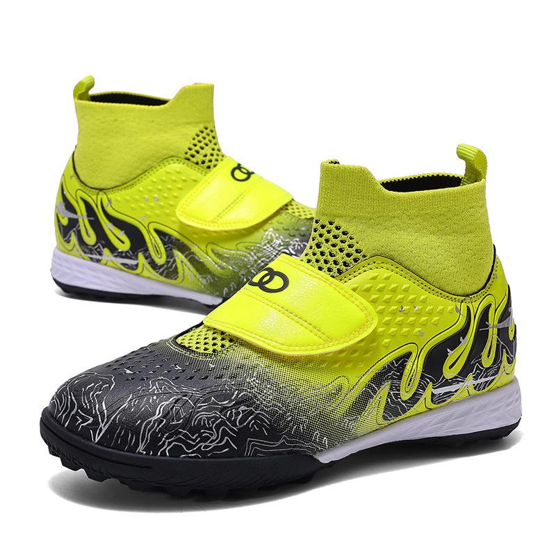 Children's football shoes men's shoes training students high-top new running sports Velcro girls artificial grass