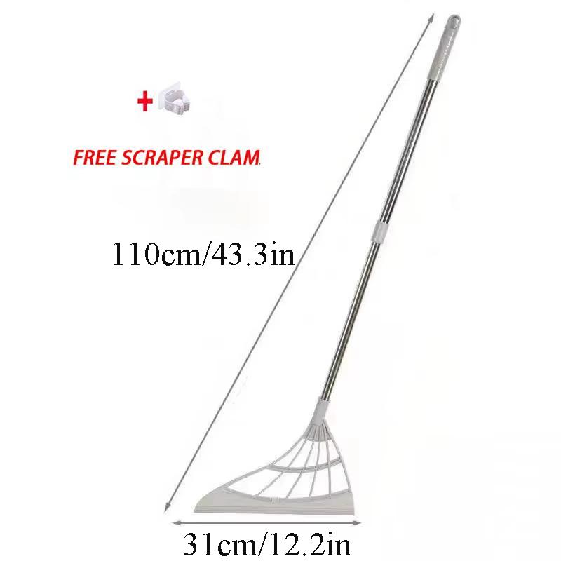 Silicone Broom Wiper Squeegee Long Handle Window Washing Mop Household Floor Glass Magic Scraper Hand-push Mirror Cleaning Tools