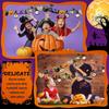 30 Stück Halloween Holzanhänger Halloween Baumschmuck Halloween Holzausschnitte mit Schnüren