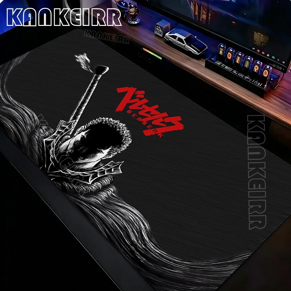 Berserk Guts Anime Mouse Pad Long Desk Pads Large Computer Office Game Table Mats Xxl Rubber Antislip Gaming Keyboard Mousepads