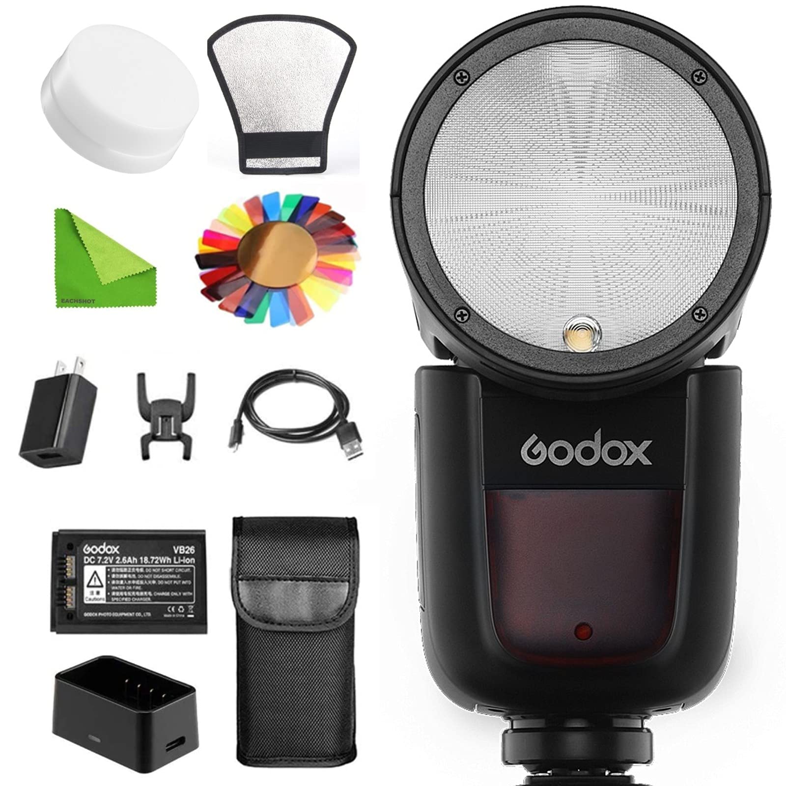 

Спалах камери Godox GODOX для 76 Вт TTL, спалах з круглою головкою HSS 480, повна потужність, час перезарядки, літієва батарея 2600 мАг, японська інструкція з експлуатації