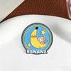 Cute Banana Moon Star Enamel Pin Lazy Monkey Lying On Banana Cartoon Animal Brooches Lapel Badges Jewelry Gift For Kids Friends