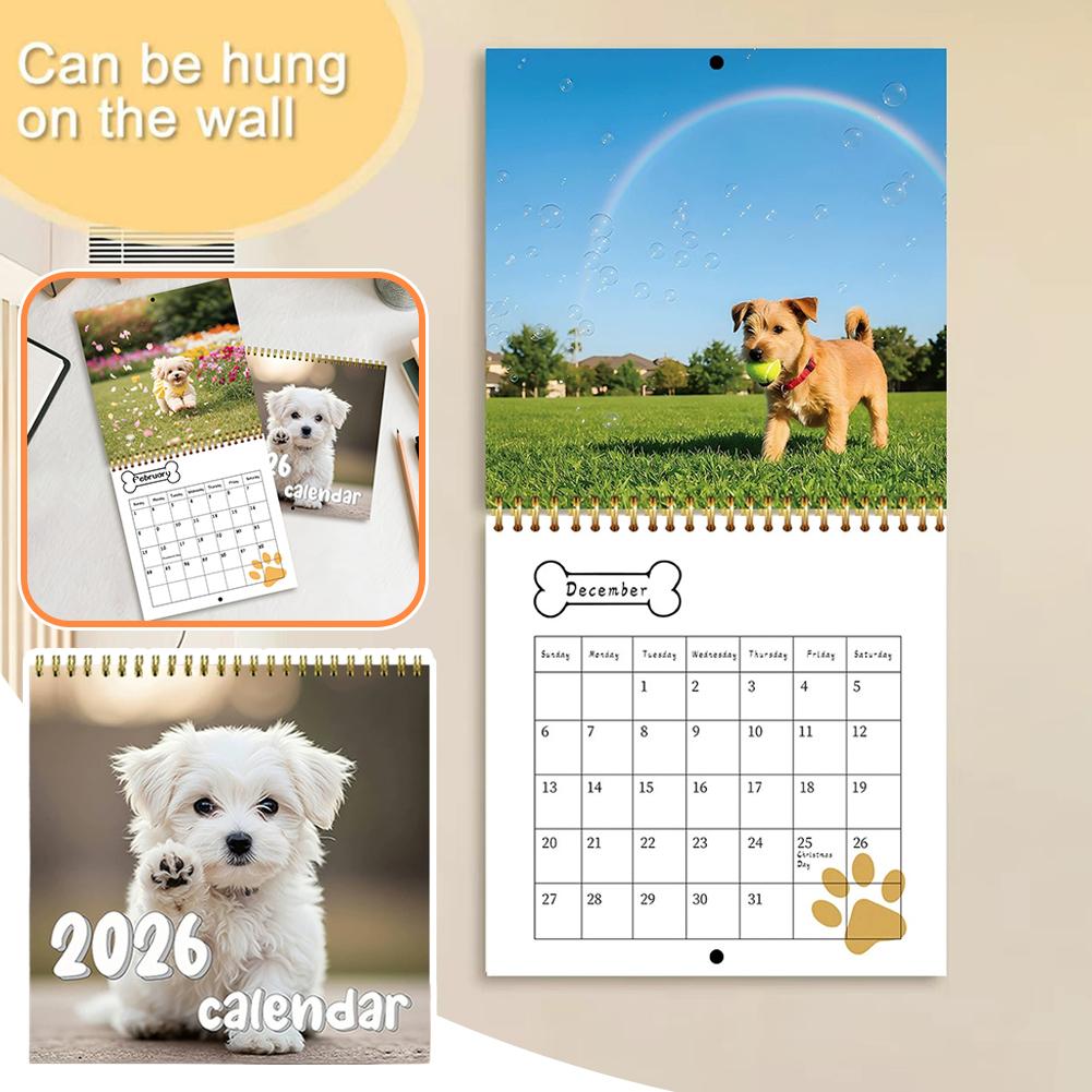 Year Monthly Planner Agenda Schedule Organizer Wall Calendar Decoration Funny Party Gifts For Friends 2026 New Dogs Calendar