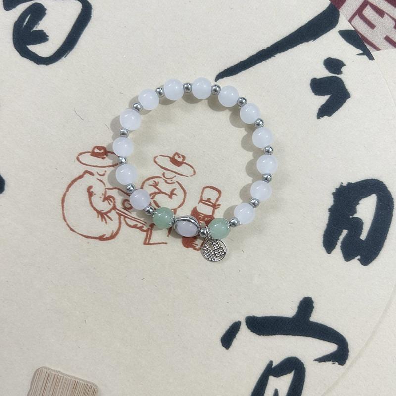 Neues chinesisches antikes elastisches Seilarmband mit Perlen süßes Mädchen Glasperlenarmband Nachtmarkt Stand Schmuck