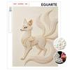 Pearl Art Painting Kit for Adults and Beginners, Elegant NineTailed Fox Sparkling Painting Craft Home Wall Decor Handmade Gift Art Pieces