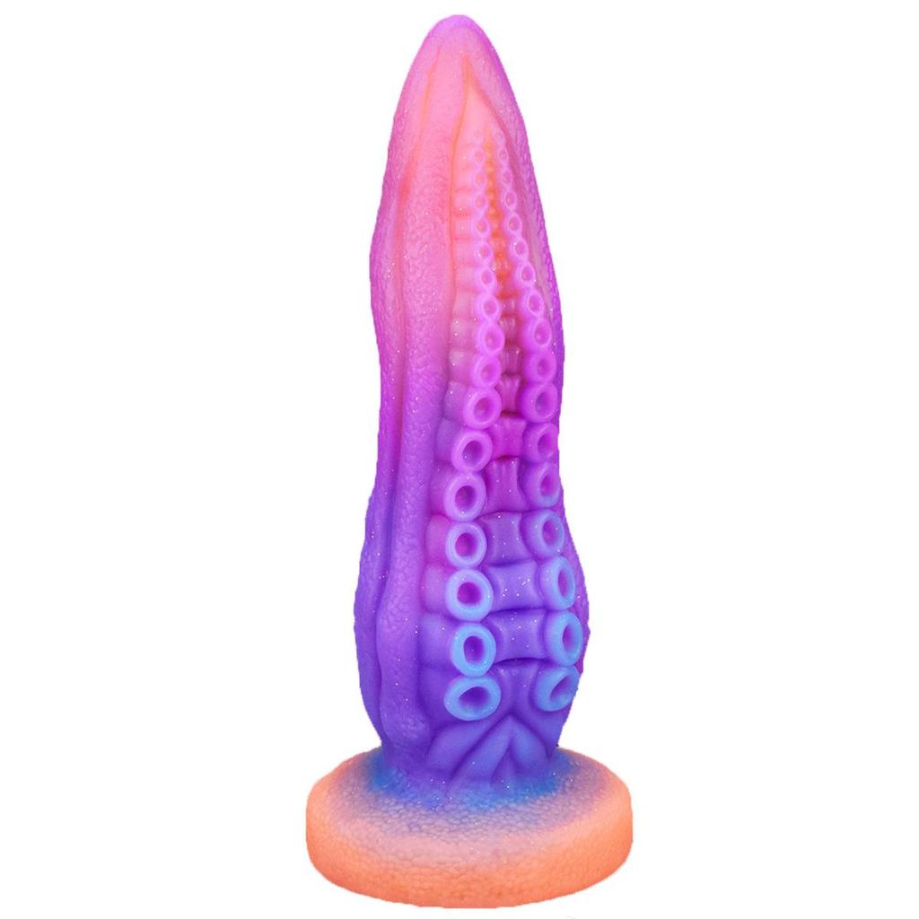 Luminous Silicone Octopus Phallus Super Large Anal Plug Self-Stimulator for Women