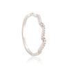 TYJ0339 S925 Sterling Silver Wavy Diamond Ring - Ultra-Fine, Minimalist Stacking Midi for Women's Index Finger