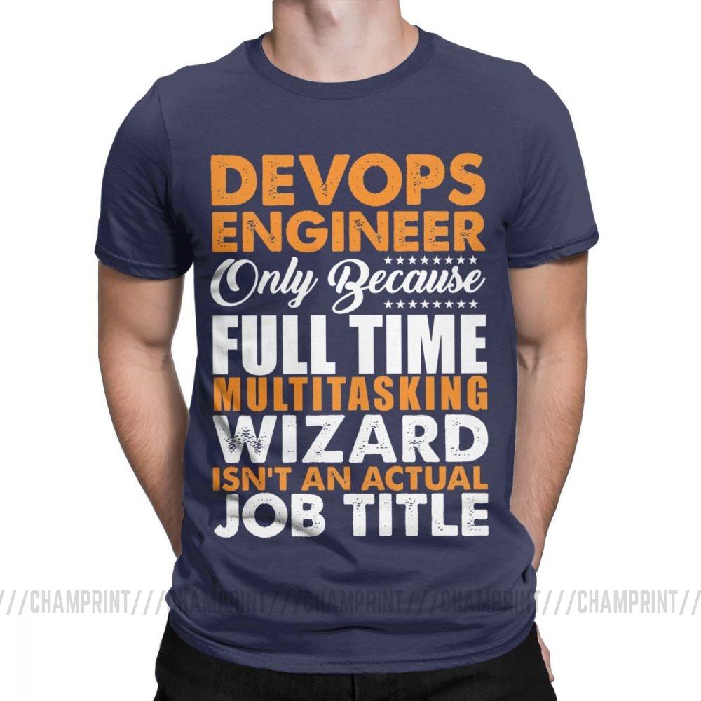 Devops T Shirts Engineer Is Not An Actual Job Title Funny Coder Programmer Men T Shirts