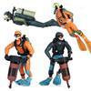 Deep Sea Exploration Diver Model Plastic Ornament for Fish Tank