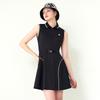 Rick Zip-Up Stitch Sleeveless Dress (Black)_L3A1-Op03C