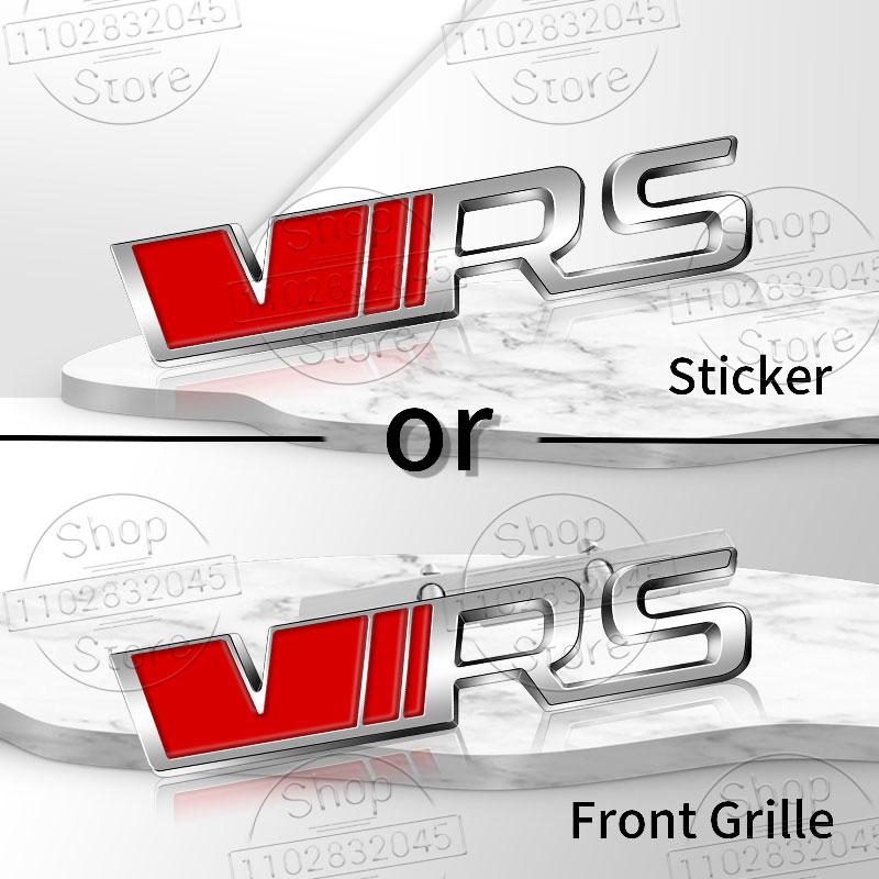 

1Pc Metal Car Stickers VRS Logo For Octavia 2 3 Kamiq Kodiaq Karoq RS Superb Fabia Rapid Favorit VRS Emblem Badge Accessories Sticker