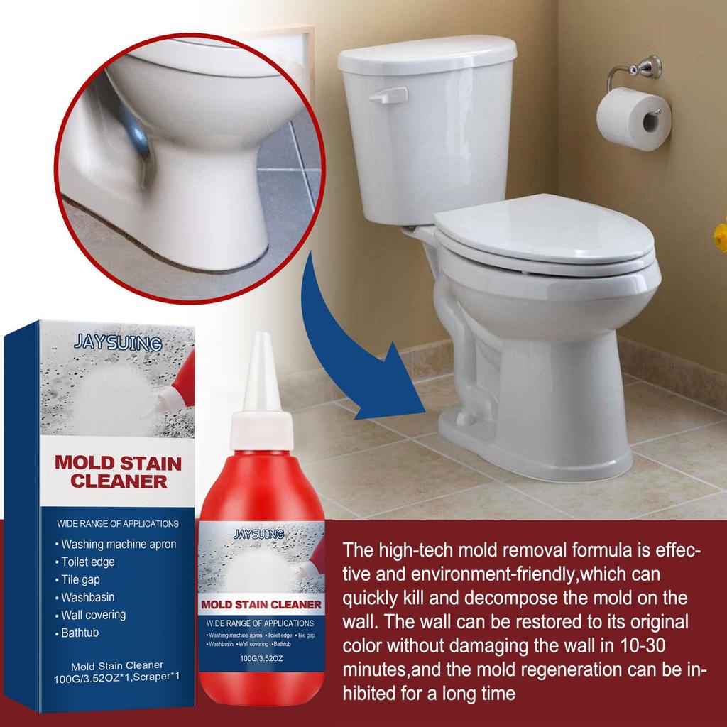 Jaysuing Mold Removal Gel, Multi-Purpose Wall Mold Remover/Cleaning/Stain Removal/Wall Renovation Agent for Household Kitchens and Bathrooms.