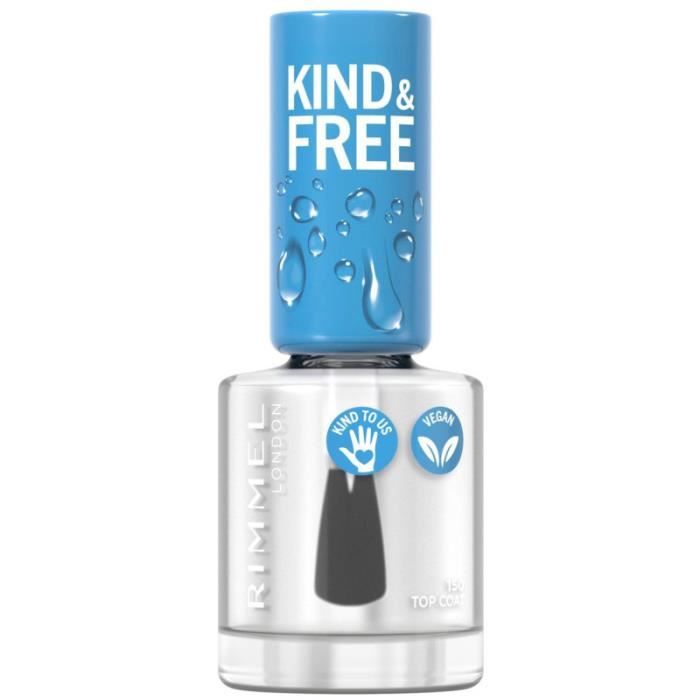 Vernis À Ongles Kind & Free - Rimmel - 150 Top Coat - Blanc - 100% Végétalien