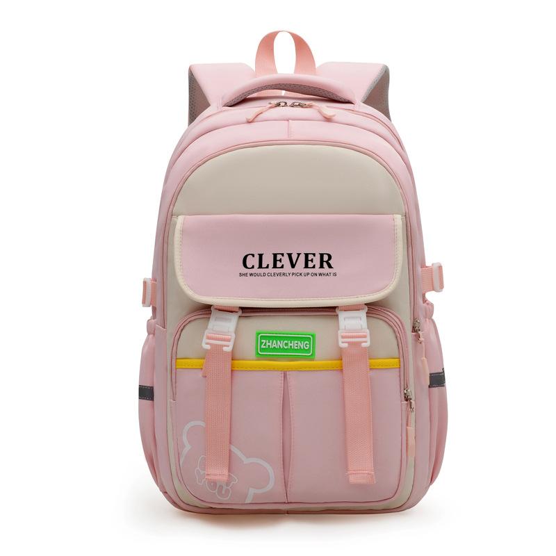 Student schoolbag Junior high school High school backpack Large capacity lightweight multi-layer leisure bag Boys and girls splicing schoolbag
