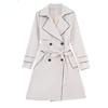 Women's Spring and Fall Medium-length Business Thin Section Casual Stand-up Collar Trench Coat Jacket Waist Windbreaker