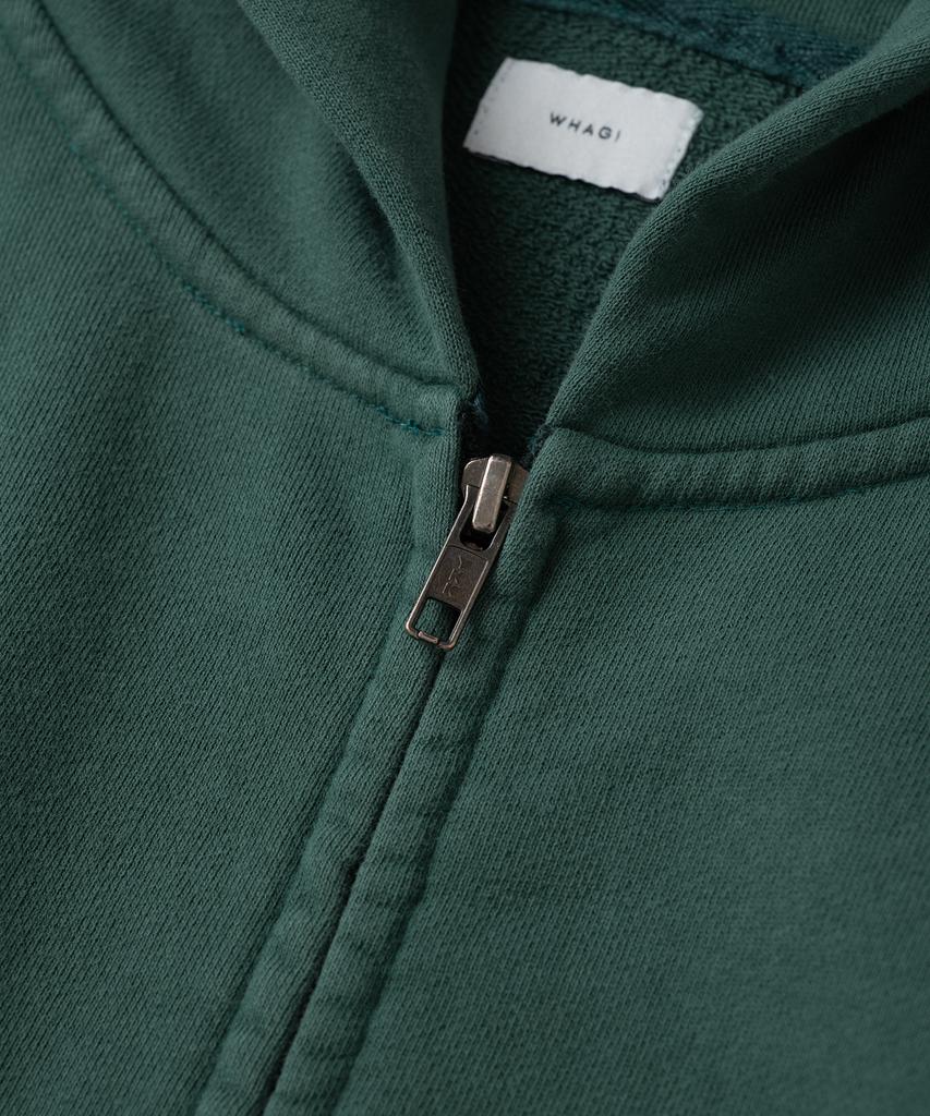 Whagi Vintage Zip Sweat Hoodie (Vintage D.Green)