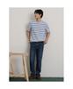 Binpolmen Striped Round Knit Sky Blue