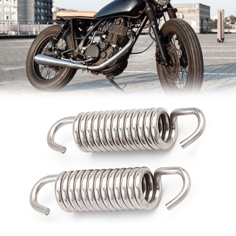 2Pcs Stainless Steel Exhaust System Spring Motorcycle Muffler Exhaust Pipe Spring Motorbike Accessory Easy Installation