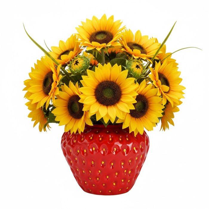 Vase Fraise en céramique 14x12x14 cm