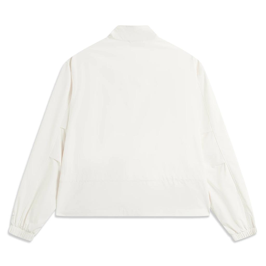 Li Ning Sports Trend Serie Einfarbig Reißverschluss Stehkragen Atmungsaktiv Vielseitig Locker Windbreaker Damen Oberbekleidung Off-White AFDV150-7