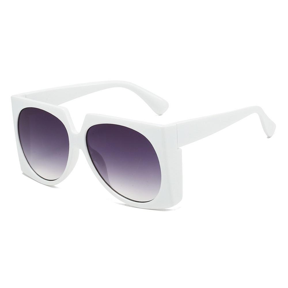 New fashionable square simple contrasting color large frame sunglasses ins trendy personality versatile street shot sunscreen sunglasses
