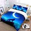 Moonlit Wolf Themed Decor Set Soft Comfortable Duvet Cover Bedding Set Included 1*Duvet Cover & 2*Pillowcases Gift