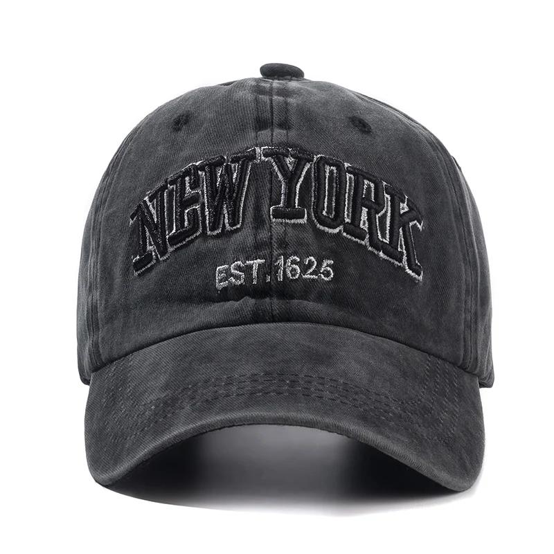  New York Washed Cotton Cap For Men Women Gorras Snapback Caps Baseball Caps Sun protection Casquette Dad Hat Outdoors Cap