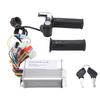 Electric Bike Controller Kit Brushless Motor Controller with Throttle Handle Grip Keys for Electric Scooter Modification