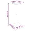 Vidaxl Speaker Stands, 2 Pcs, Black-Silver, Tempered Glass