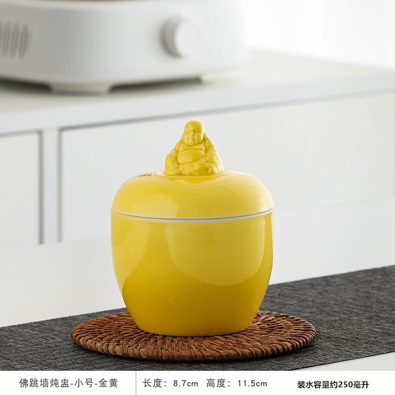 Buddha Jumps Over the Wall Stew Pot Ceramic Jar Restaurant Commercial Retro Soup Pot Household Soup Pot with Lid Water Separator