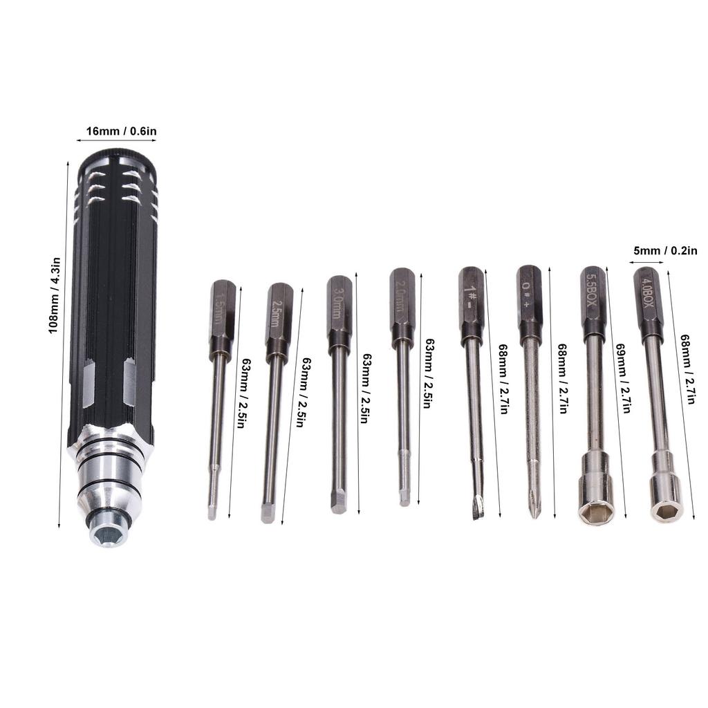 Screwdriver Set High Strength Simple Practical Design 8 in 1 Household Maintenance Tools