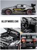APU1  1/32 Nissan Skyline GTR R35 Nismo GT3 Racing Toy Car Model For Children RMZ CiTY Diecast Alloy Miniature Sound Light Collection