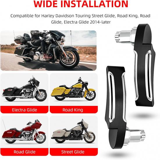 Amazicha Black Saddlebag Lid Lifters Saddle Bag Latch Kit Fit for Harley Davidson Touring Street Glide, Road King, Road Glide, Electra Glide, Ultra