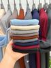 Men's Autumn/Winter Wool Sweater - Half-High Collar, Solid Color, Long Sleeve, Skin-Friendly, Warm Base Layer