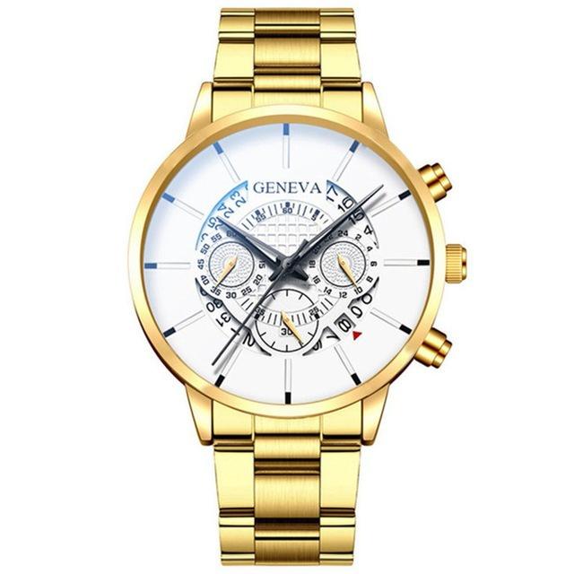 Trend Mens Fashion Watch Geneva Creative Calendar New Arrivals Alloy Steel Watch