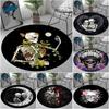 Gothic Skull Circular Rug Office Decorative Carpet For Living Room Bedroom Door Mat Floor Rug Computer Chair Area Rug