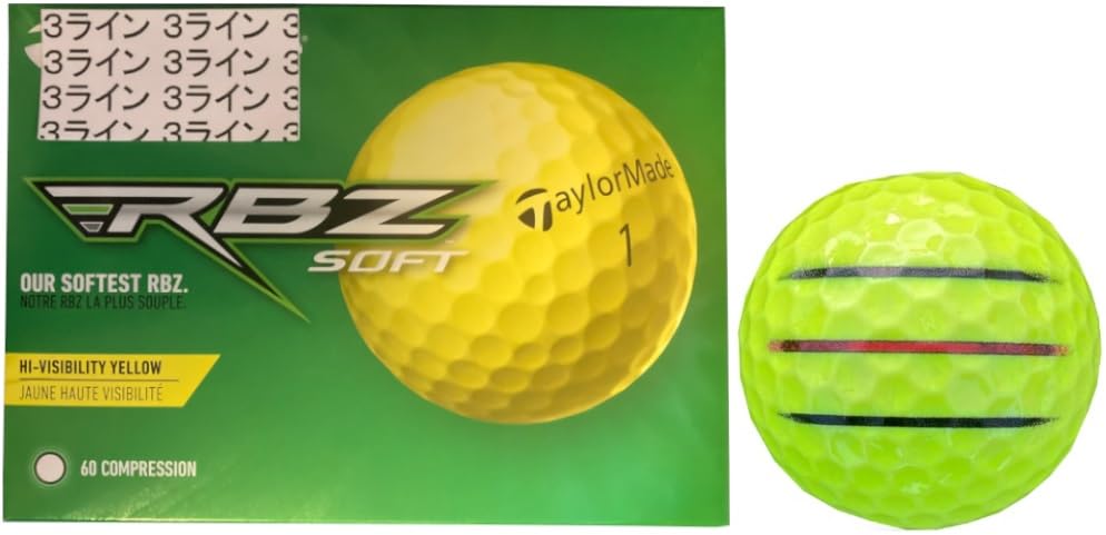 

[Hapiraky_Golf Line] TaylorMade RBZ SOFT Soft Lined (Yellow, 1 Dozen, 3 Lines)