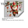 Holiday Window Decorations Cute Gnome Christmas Static Cling, Removable Decal with Holly Bell Glass Door Gingerbread Snowflake, Decor for Home Living